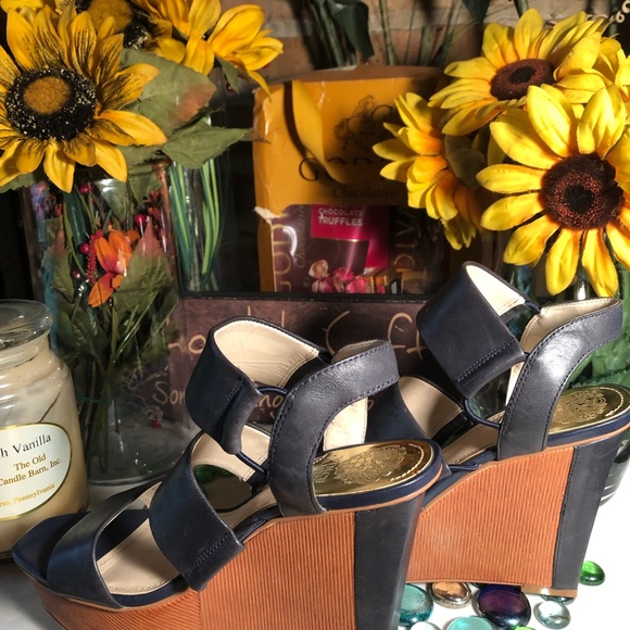 Vince Camuto Wedged Sandals - Picture 2 of 8